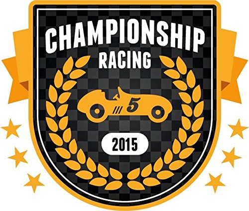 Championship Racing Car Stars 2015 Sport Badge Vinyl Decal Bumper Sticker/Pegatina