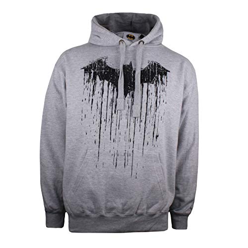 DC Comics Batman Paint Capucha, Gris (Grey SPO), XX-Large para Hombre