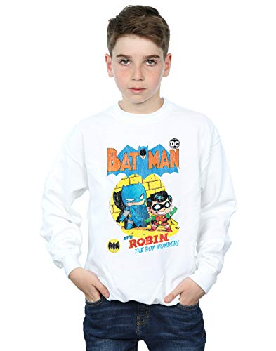 DC Comics Niños Super Friends Batman The Boy Wonder Camisa De Entrenamiento Blanco 3-4 Years