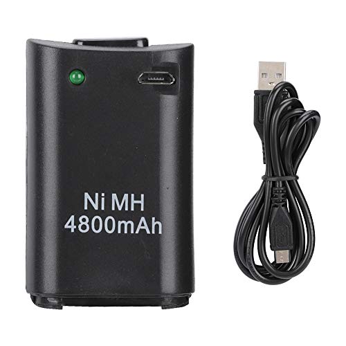 Denash Batería Recargable para Xbox 360 Consola Controlador, 2 en 1 4800mAh Gamepad Ni-MH Battery