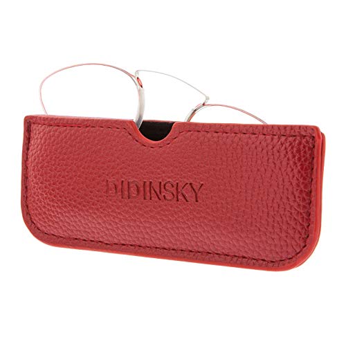 DIDINSKY Gafas de Lectura sin Patillas Graduadas Anti-bluelight para Hombre y Mujer. Anti-reflejantes y Anti Luz Azul Flexibles de Bolsillo. Red +3.0 – HERMITAGE BUTTERFLY