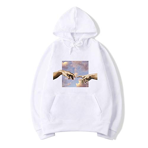 Divertido icono Michelangelo Impresión Casual Sudaderas Hombres Hip Hop Unisex Cálido Hombres Sudadera Harajuku Mano Sudadera con capucha Masculino Streetwear