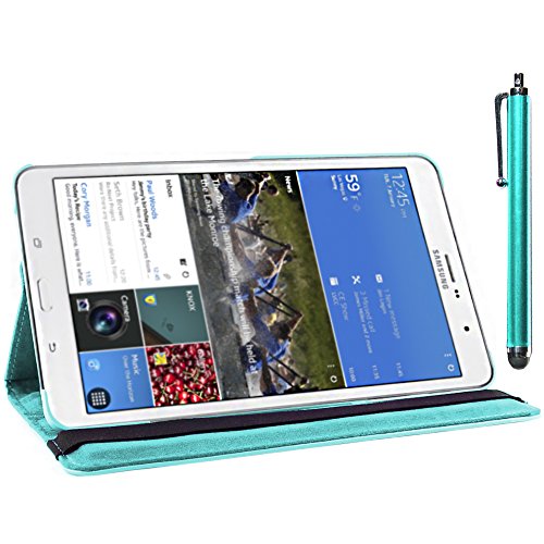 ebestStar - Funda Compatible con Samsung Galaxy Tab Pro 8.4 SM-T320 Carcasa Cuero PU, Giratoria 360 Grados, Función de Soporte + Lápiz, Azul [Aparato: 219 x 128.5 x 7.2mm, 8.4'']