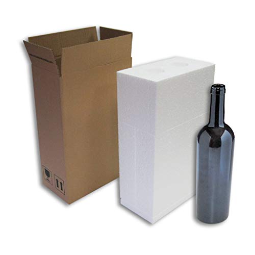 EMBALAJE EPS+CARTON 2 BOTELLAS (lote de 15 unidades) ENVÍO GRATIS A PENÍNSULA