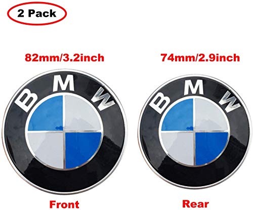 Emblema de repuesto para BMW para capó o maletero delantero de 82 mm y trasero de 74 mm.