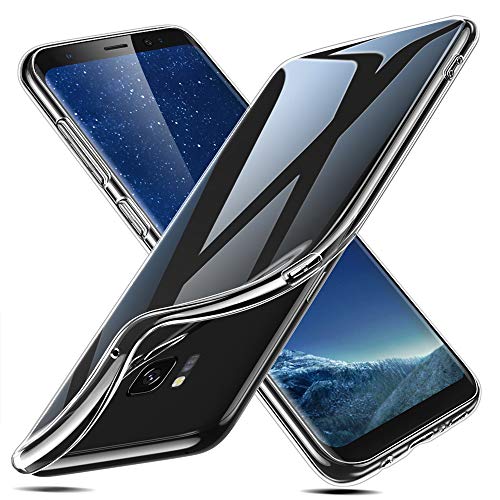 ESR Funda para Samsung Galaxy S8, Funda Transparente Suave TPU Gel [Ultra Fina] [Protección a Bordes y Cámara] [Compatible con Carga Inalámbrica] Compatible Samsung Galaxy S8 - Transparente