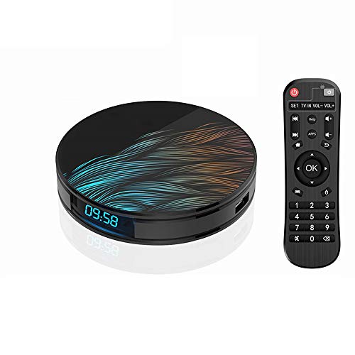 Febelle HK1 MAX Android 9.0 TV Box RK3318 Quad-Core Dual WiFi 2.4G/5G Bluetooth BT 4.0 Ethernet H.265 USB 3.0, 4K HDMI DLNA 3D (4G+64G)