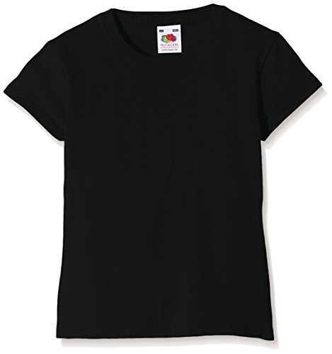 Fruit of the Loom SS079B, Camiseta Para Niños, Negro (Black), 14/15 Años