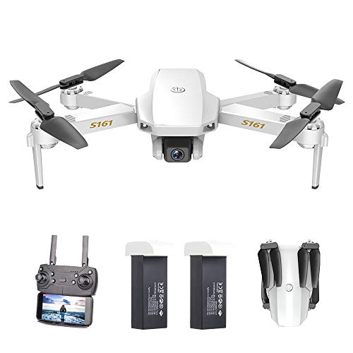 GoolRC CSJ S161 Mini Drone Pro con Cámara 4K Posicionamiento de Flujo óptico Cámara Dual Altitud Hold Gesto Fotos Video 3D FILP RC Quadcopter(Posicionamiento de Flujo óptico & 2 Batería)