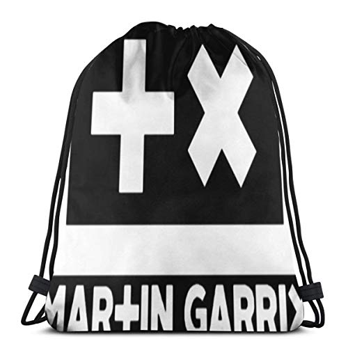 HOLEBUKL Martin Garrix Logo Drawstring Bag Saca La Mochila Cuerda Unisex con Bolsas Zapatos para Deporte Gimnasio Senderismo Bicicleta Nadar