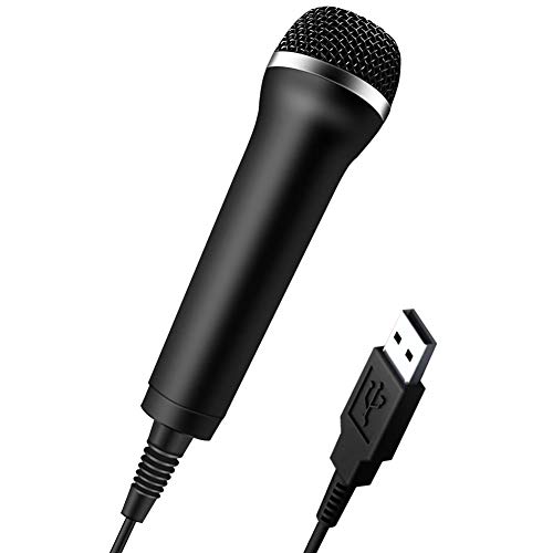 HOTSO 3M Micrófono USB Universal Compatible para PC, Nintendo Switch, Wii, PS2, PS3, PS4, Xbox , Xbox One, Karaoke Microfono para el Juego Guitar Hero, Rock Star, SingStar, La Voz, Lets Sing, We Sing