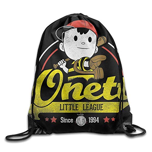 htrewtregregre Drawstring Backpack Sack Bolso con cordón Earthbound Ness Onett Little League Baseball Since 1994 Home Travel Sport Storage Hiking Running Bolso con cordóns