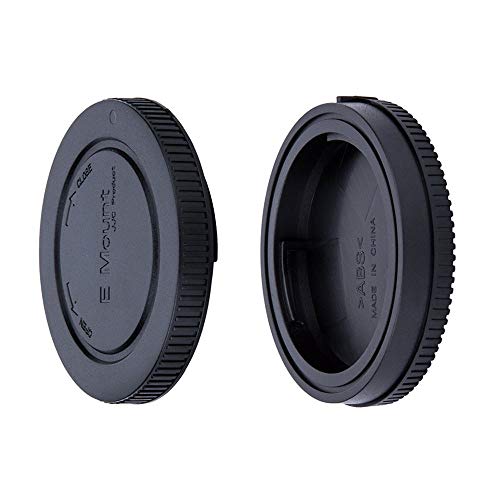 JJC Tapa de Cuerpo + Tapa del Objetivo de Cámara para Sony E Mount & Sony E Mount Objetivo (Conjunto de 1)