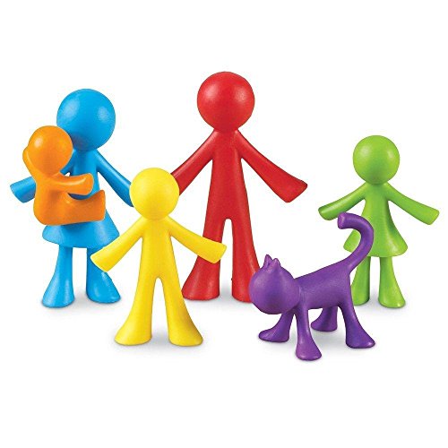 Learning Resources- Figuras de la Familia All About, Juego de 72, Color (LER3372) , color, modelo surtido