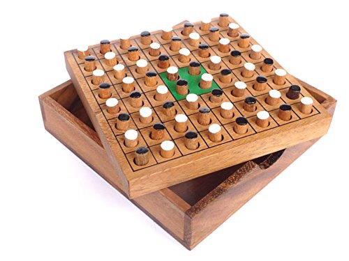 Logica Juegos Art. Othello - Juego De Mesa de Madera Preciosa - Juego de Estrategia para 2 Jugadores - Version de Viaje