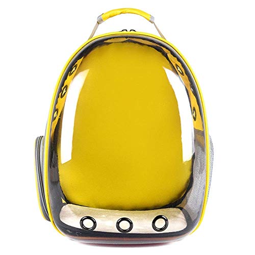 Luyshts Nueva Bolsa for Mascotas, Estuche for La Jaula del Gato, Bolsa De Transporte, Espacio De La Cápsula Cat, Amarillo Transparente