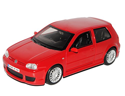 Maisto VW Volkswagen Golf IV 4 R32 Rojo 3 türer 1997-2006 1/24 Coche a Escala Modelo Auto