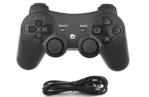 Mando inalámbrico de PS3, Bluetooth, Dualshock3, mando con cable de carga USB, accesorios de juego remoto para PlayStation3, color negro