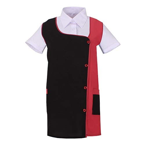 MISEMIYA - Delantal Casaca Delantal Impermeable Uniforme Laboral Delantal Barbacoa Hospital Veterinaria Sanitarios- Ref.630 - M, Delantal Limpieza 630-34 Rojo