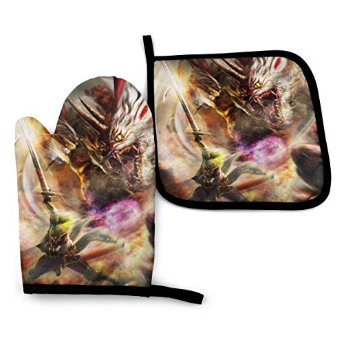 Mitones De Horno Y Juegos De Ollas Toukiden Kiwami Juegos De Guantes Para Horno Resistente Al Calor Guantes De Cocina Antideslizante Guantes De Horno Microondas