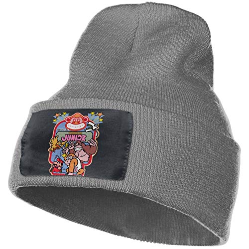 MONA Donkey Kong Junior Arcade Gabinete Calcomanía Retro Gaming Skull Caps Unisex Hombres Mujeres Tejer Gorros Sombreros Dibujos Animados Cálidos Regalos