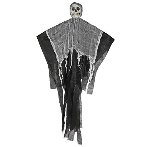 Morfone decoración de Fantasmas de Halloween, decoración de Halloween Parca de Postura Ajustable, decoración de Terror Colgante 90 * 60 cm