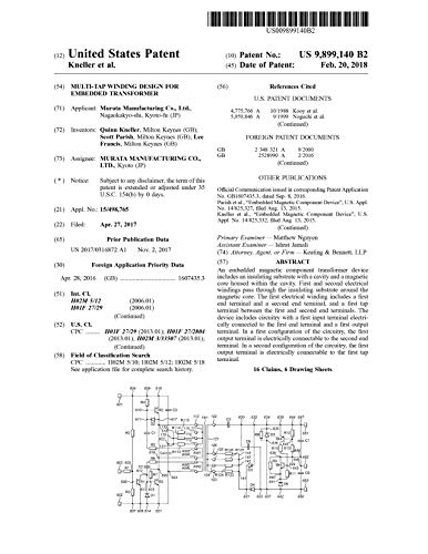 Multi-tap winding design for embedded transformer: United States Patent 9899140 (English Edition)