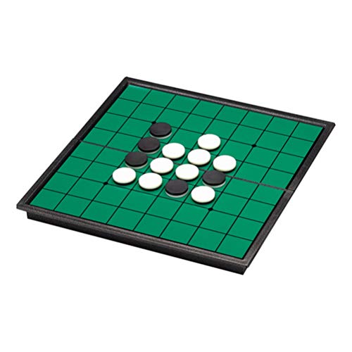 NUOBESTY Juego de Mesa de Estrategia Reversi Othello con Tablero Magnético Plegable Y Piezas para El Hogar Y Los Viajes