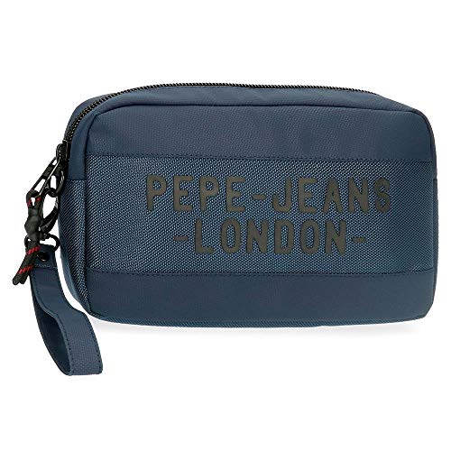 Pepe Jeans Bromley Bolso de Mano Azul 24,5x15x6 cms Poliéster