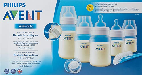 Philips Avent SCD806/03 - Set de recién nacido gama Anti-colic, 5 biberones