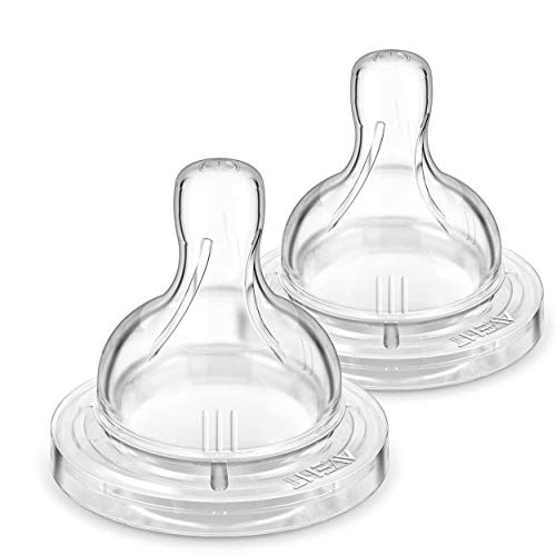 Philips Avent SCF635/27 - Tetina de silicona anti-cólicos Clásica de flujo variable, 3m+