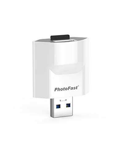 PhotoFast I-Flash Drive Photocube - Lector De Tarjetas Micro SD, Blanco