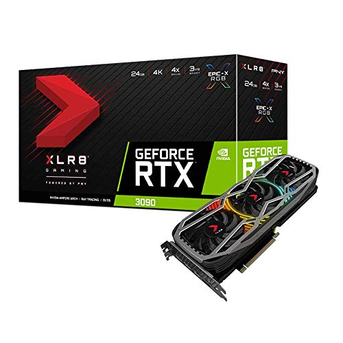 PNY Tarjeta Gráfica GeForce RTX™ 3090 24GB XLR8 Gaming Revel Epic-X RGB™ Triple Fan