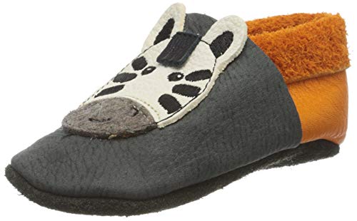 Pololo Zebra, Zapatillas de Estar por casa Unisex Niños, Gris (Gr 823), 18/19 EU