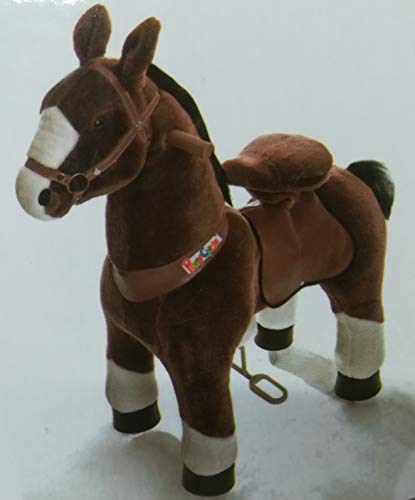 'Pony Cycle "Mister ED caballo marrón, Pony sobre ruedas fahrendes caballo balancín y peluche para su hijo de mypony