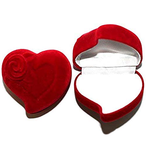 REYOK 2 Pack Conjunto Joyero - Joyeros - Terciopelo Caja de la joyería Caja de Regalo Set, Caja de Anillo de Terciopelo Compromiso/Proponer/Anillo de joyería de Boda Estuche de Regalo