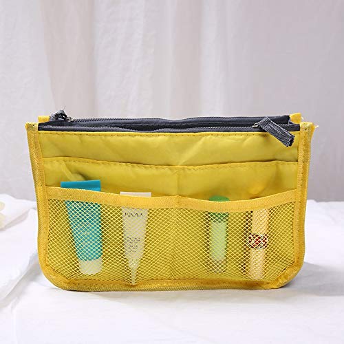 San-Hai Bolso cosmético, Bolso de Almacenamiento de Bolso, Bolso de Mano, Bolso de Viaje cosmético de Dama Multifuncional San-Hai (Color : Yellow)