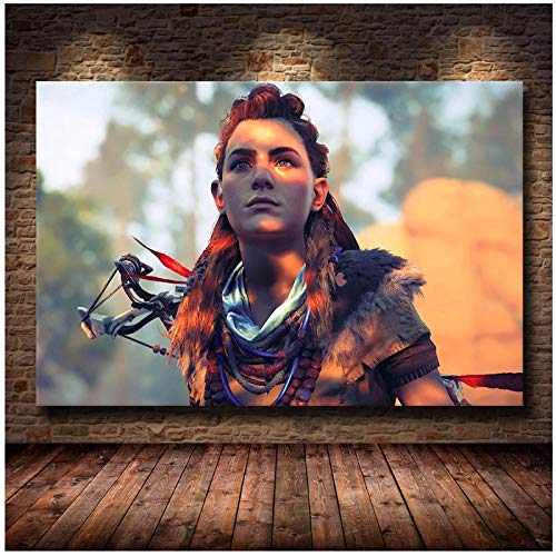 SDGW Juego En Línea Horizon Zero Dawn Póster Impreso En HD Lienzo Pintura Sala De Estar Decoración del Dormitorio-60X90Cm Sin Marco