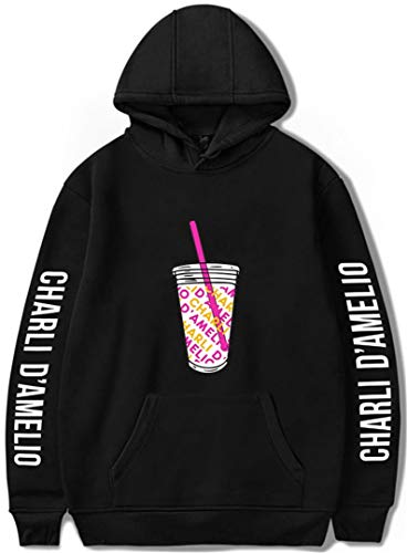 Silver Basic Charli Damelio Sudadera con Capucha para Mujer y Niñas Charli D'Amelio Merch Informal Sudadera Charli Damelio Ropa XXS,Negro Iced Coffee-6