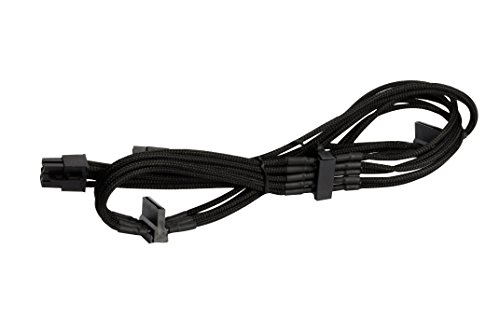 SilverStone SST-PP06B-3SATA80M – Cable enfundado para FA de 80cm 3x SATA & Slimline SATA, negro