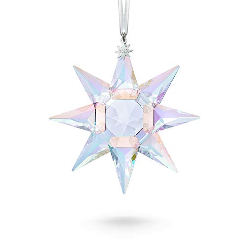 SWAROVSKI Adorno de Estrella de Cristal Grabado edición Anual 2020, 10 cm de Alto, Multicolor Brillante