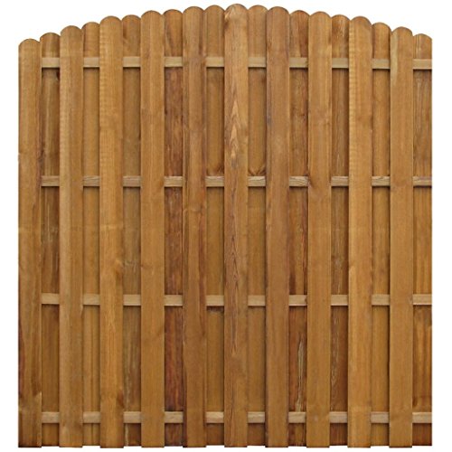 vidaXL Panel de Valla Arqueado de Madera de Pino Impregnada Pared Cerca Patio