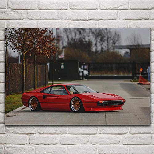 VVSUN Classic Red Supercar GTB Sports Car Roadster Arte de la Pared Póster Pintura de la Lona para la Sala de Estar Decoración del hogar 60x90cm 24x36 Pulgadas Sin Marco