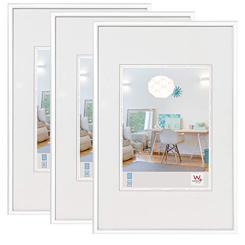 Walther Design KV460W3 New Lifestyle, Marco di Plástico, 40 x 60 cm, Blanco, Pack de 3