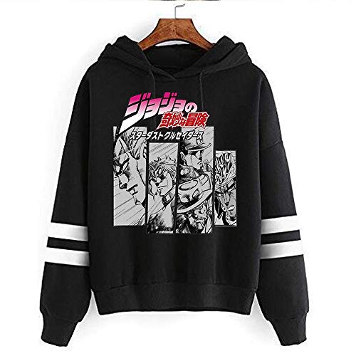 WAWNI JoJo Bizarre Aventura Sudadera Japonesa Anime Hombres/Mujeres Divertida Sudadera Harajuku de dibujos animados Vintage Chándal