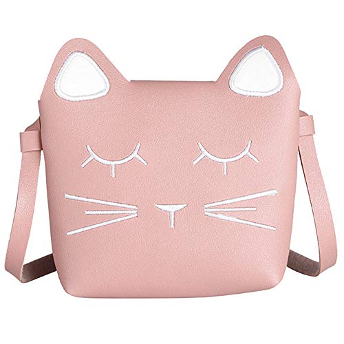 whatUneed Bolso del bolso del bolso de hombro de las niñas lindas, mini bolsos de la princesa, bolso del mensajero del cuerpo cruzado del gato