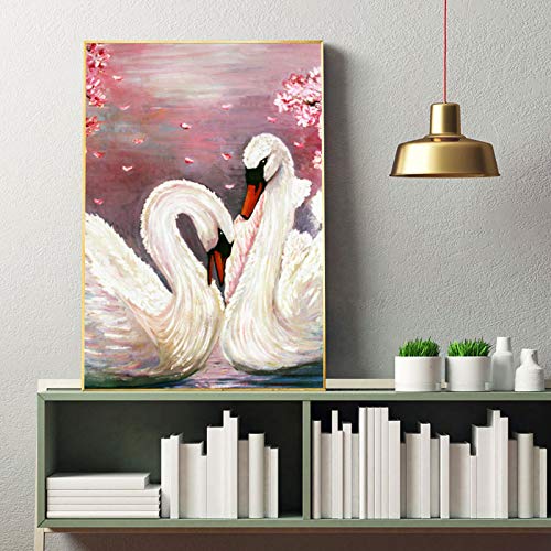 wojinbao Sin Marco Cisne Animal Lona Moderna decoración del hogar póster y Foto Pared Sala de Estar Dormitorio