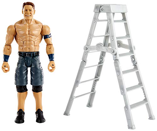 WWE GVJ30 - Juego de Figuras de Gato articuladas de John Cena con acción de demolición y Accesorio Escalera, Juguete para niños