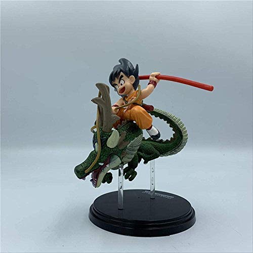 XFHJDM-WJ Navidad Personnages D Anime Dragon Ball Z Goku Cute Kid Riding Sehnlong Ver. Figurine PVC DBZ Goku Scènes D Enfance Modèle Jouet 14Cm TS9