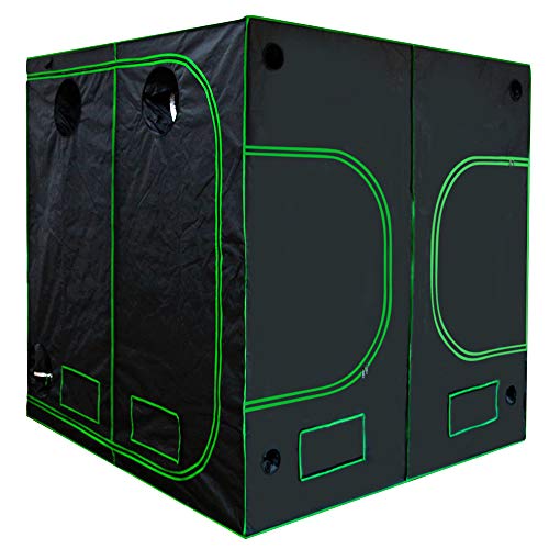 11 Tamaño Hidroponía Grow Tent Caja de Cultivo Interior Invernadero Tienda de cultivo Gabinete de cría Kingpower, Tamaño:200 x 200 x 200 cm (10)